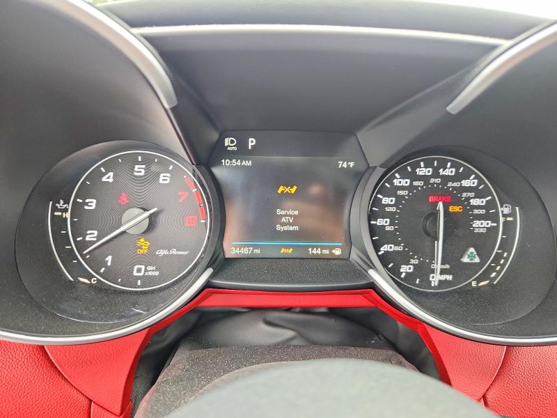 2018 Alfa romeo Giulia VIN ZARFAEAV2J7583572 COPART salvage auction — FRONT END, Ca - Salvage Certificate, sold $19,200 on 2026-09-04 (photo 9)