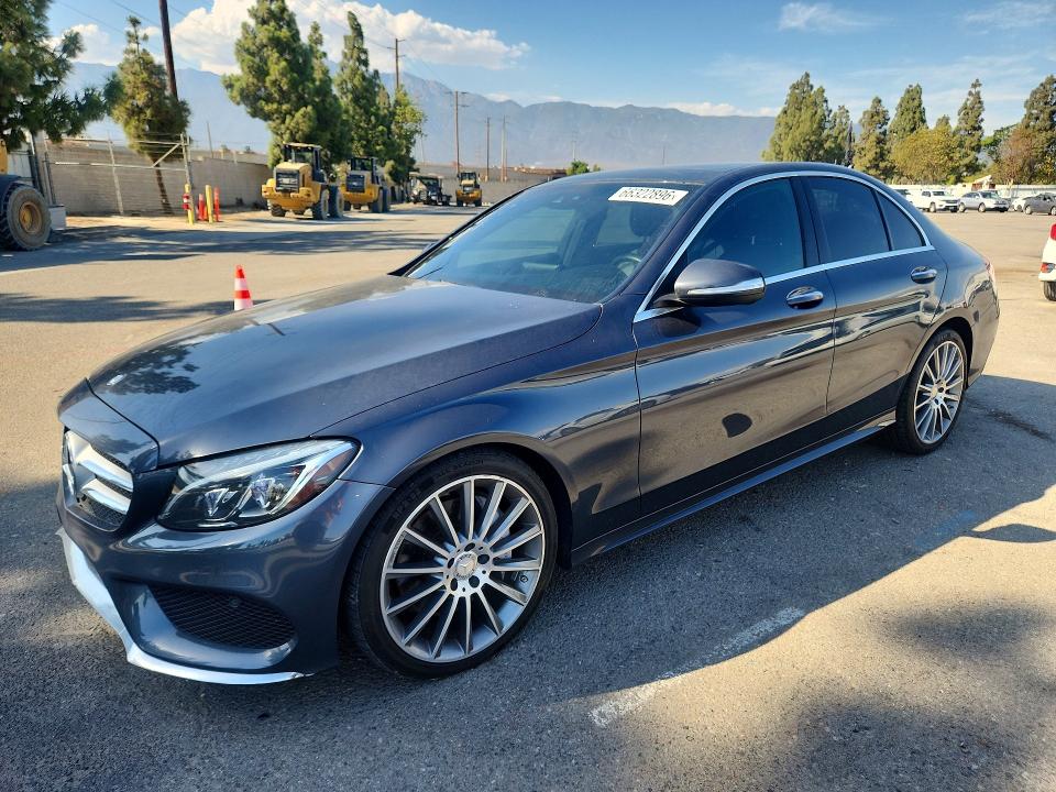 2015 Mercedes-benz C-klasse VIN 55SWF6GB8FU009928 — COPART salvage auction photo
