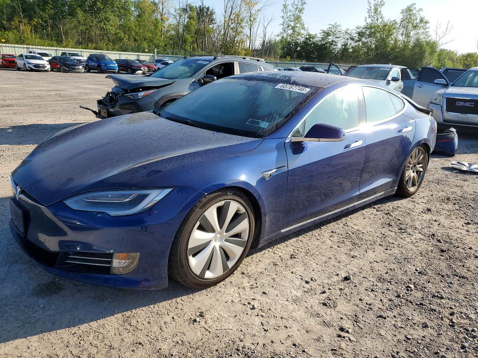 2020 Tesla Model s VIN 5YJSA1E27LF390333 COPART salvage auction — REAR END, Ny - Mv-907A Salvage Certificate, sold $8,800 on 2026-08-31 (photo 1)