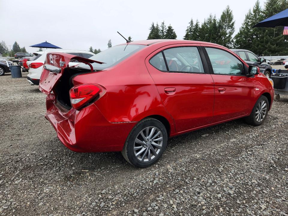 2018 Mitsubishi Mirage VIN ML3ZF3FJ8JHF07696 COPART salvage auction — REAR END, Wa - Bill Of Sale, sold $1,450 on 2026-09-08 (photo 3)
