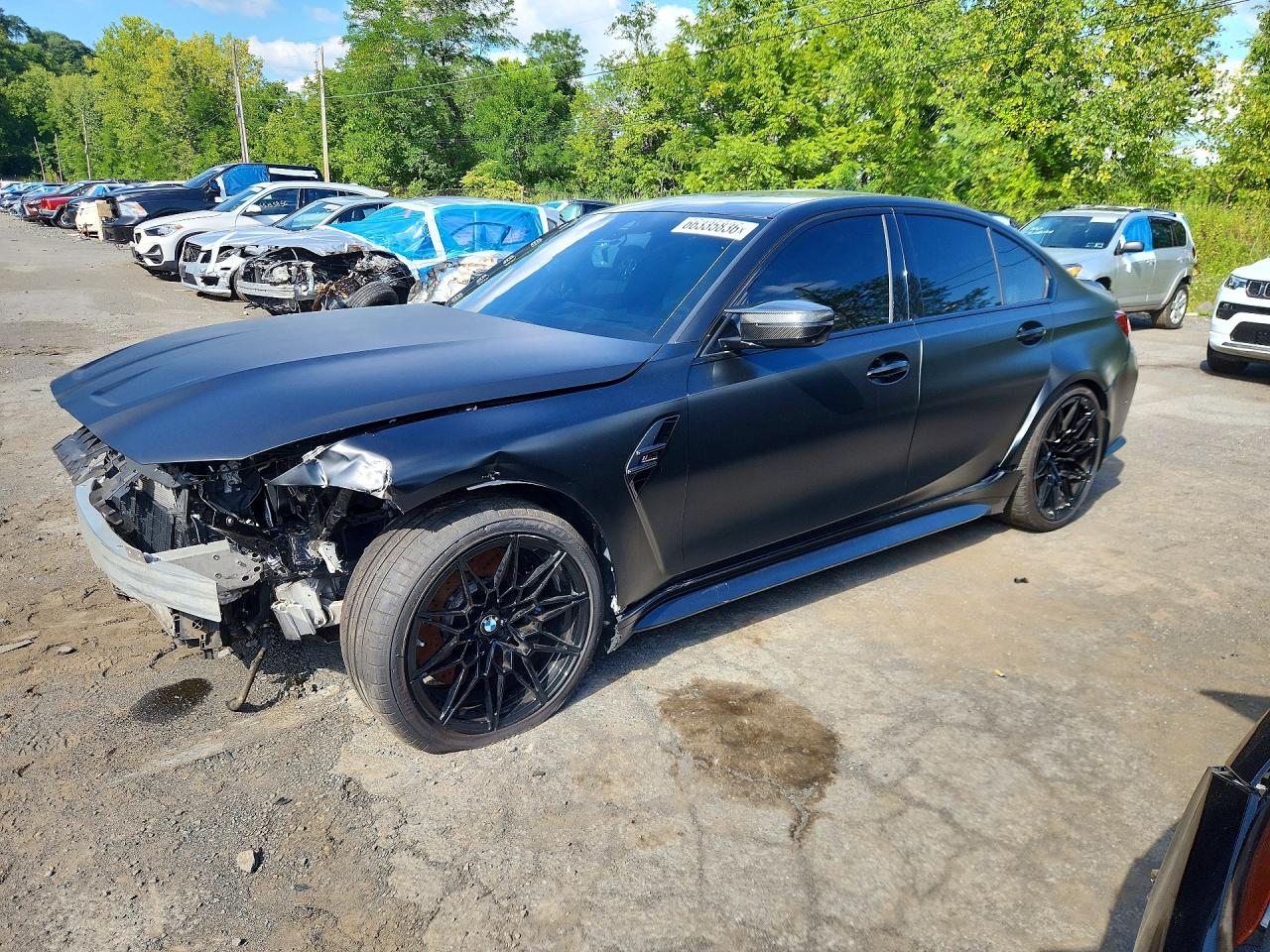 2023 BMW M3 VIN WBS43AY05PFP72772 COPART salvage auction — Front End, NJ - CERT OF TITLE-SALVAGE, sold $31,250 on 2026-08-27 (photo 1)