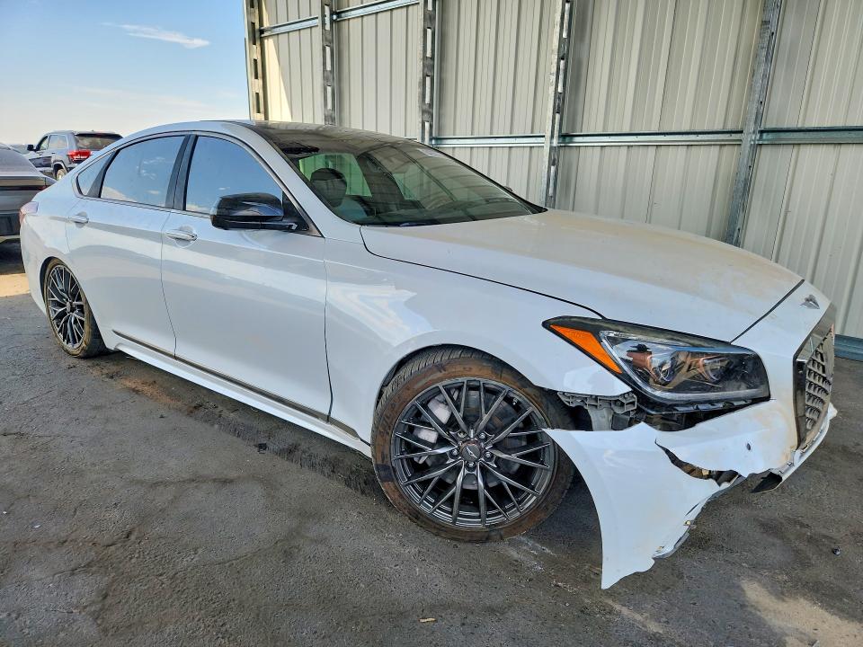 2018 Genesis G80 VIN KMHGN4JB7JU240787 COPART salvage auction — FRONT END, Ca - Salvage Certificate, sold $2,250 on 2026-10-01 (photo 4)