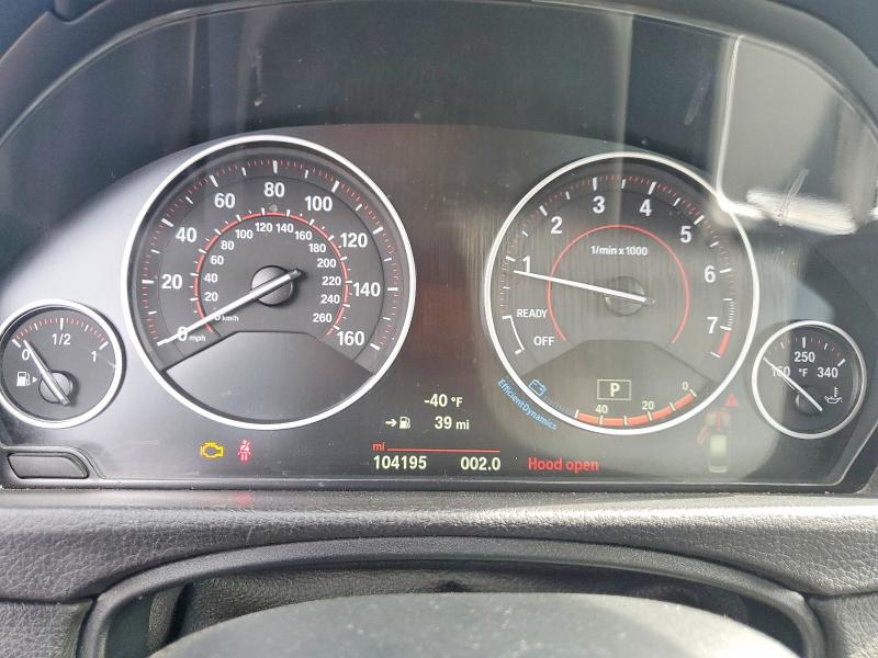 2016 BMW 3 series VIN WBA8E3G53GNU05187 COPART salvage auction — FRONT END, MA - CERT OF TITLE-SALVAGE (P), sold $1,350 on 2026-08-06 (photo 9)