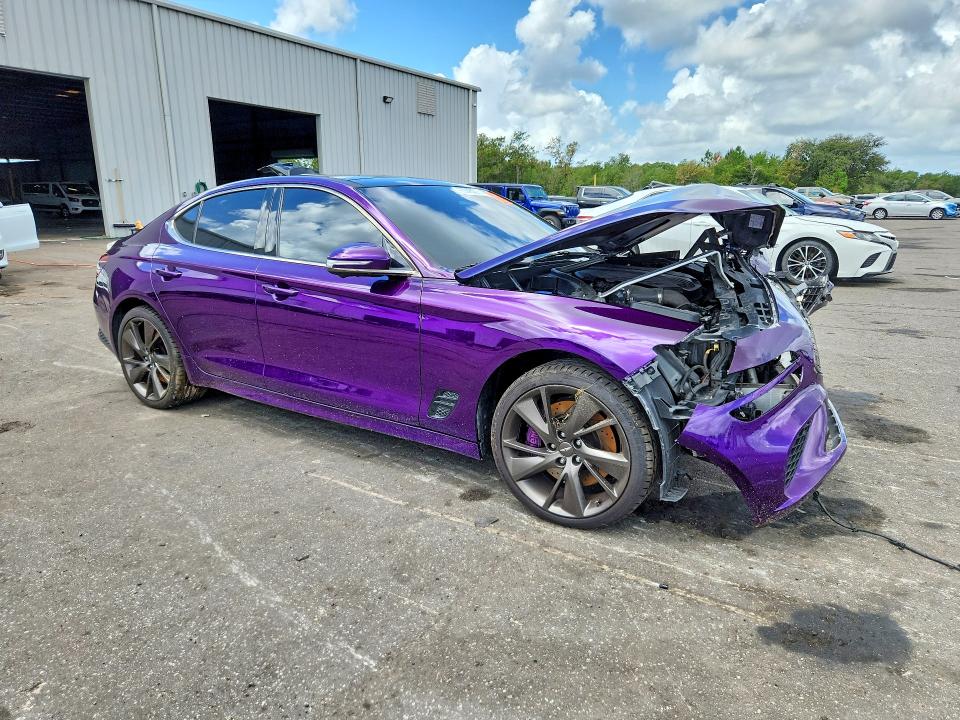 2022 Genesis G70 VIN KMTG54TE8NU103263 COPART salvage auction — FRONT END, Fl - Cert Of Title Slvg Rebuildable, sold $275 on 2026-09-18 (photo 4)