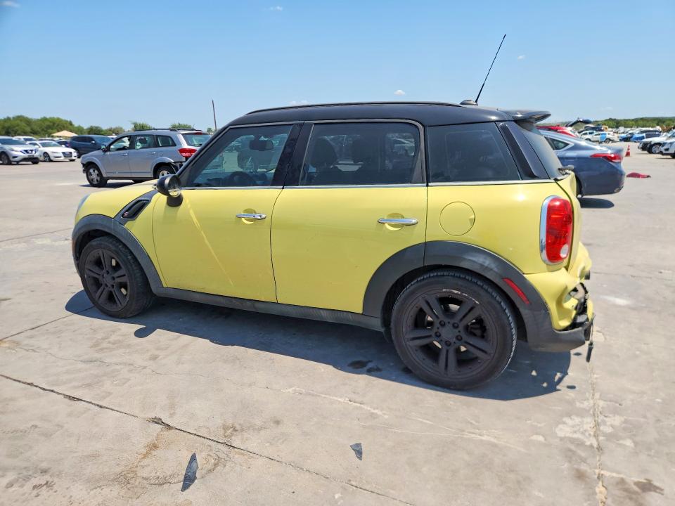 2012 Mini Cooper VIN WMWZC3C56CWL85473 COPART salvage auction — REAR END, Tx - Salvage Vehicle Title, sold $675 on 2026-08-27 (photo 2)
