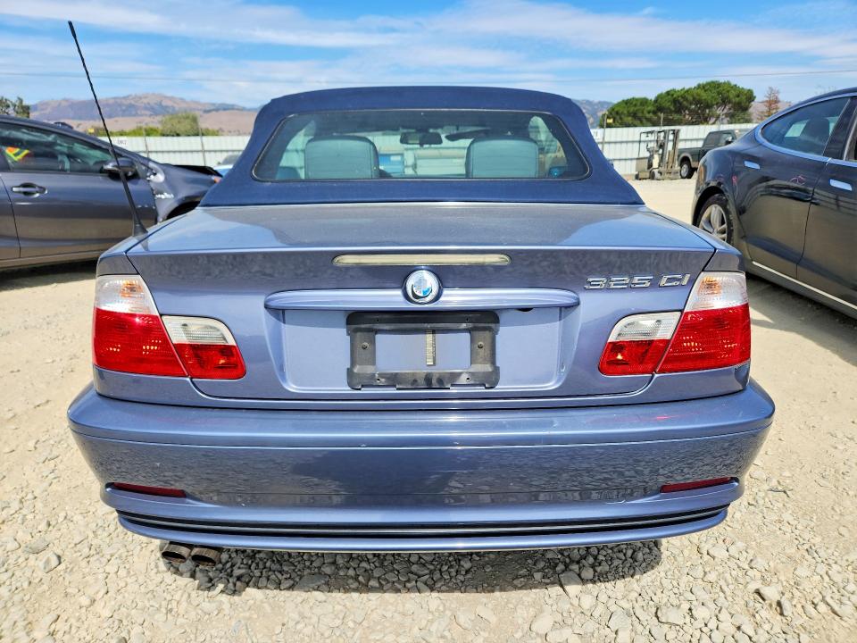 2003 BMW 3 series VIN WBABS33493PG92550 COPART salvage auction — MINOR DENT/SCRATCHES, CA - DIS/DLR/EXP ONLY CLEAN TITLE, sold $700 on 2026-08-20 (photo 6)