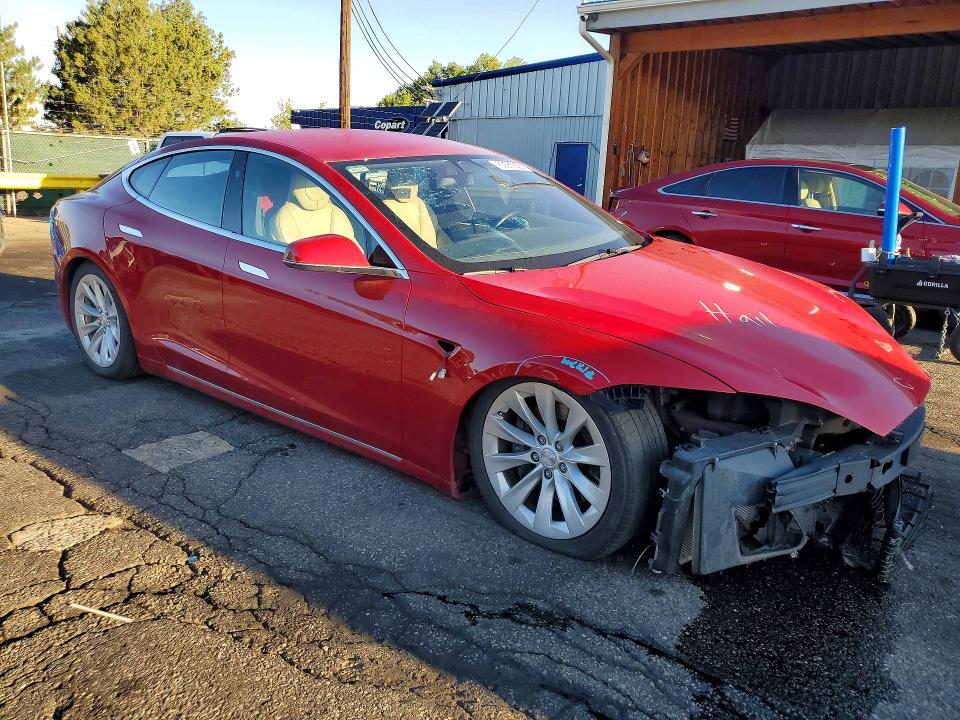 2016 Tesla Model s VIN 5YJSA1E21GF175598 COPART salvage auction — FRONT END, CO - PUBLIC - SALVAGE TITLE, sold $5,200 on 2026-08-27 (photo 4)