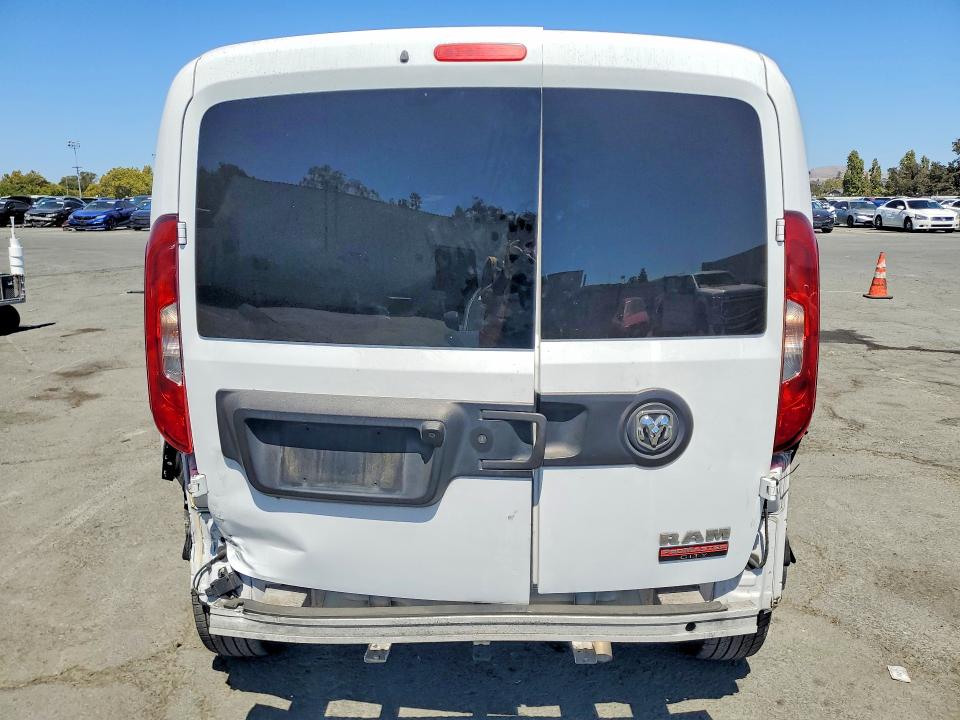 2017 Ram Promaster city VIN ZFBERFBBXH6D72781 COPART salvage auction — REAR END, Ca - Salvage Certificate, sold $1,700 on 2026-08-07 (photo 6)
