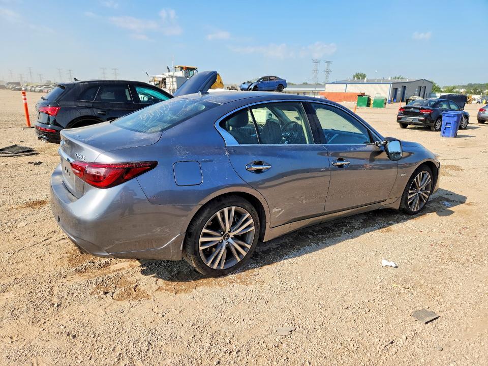 2019 Infiniti Q50 VIN JN1EV7AR2KM555298 COPART salvage auction — VANDALISM, Il - Salvage Certificate, sold $250 on 2026-09-29 (photo 3)