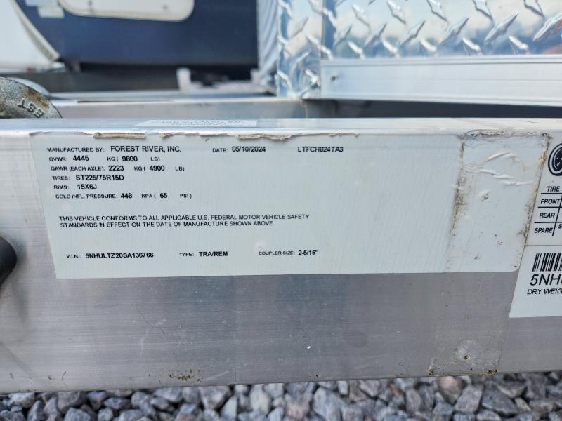 2024 Forest river 5x8 VIN 5NHULTZ20SA136766 COPART salvage auction — HAIL, WI - CERT OF TITLE-CLAIM PAID, sold $10,100 on 2026-08-20 (photo 9)