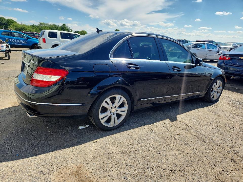 2011 Mercedes-benz C class VIN WDDGF8BB5BR141452 COPART salvage auction — WATER/FLOOD, PA - CERT OF SALVAGE-W=FLOOD VEH, sold $500 on 2026-08-07 (photo 3)