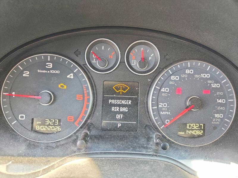 2012 Audi A3 VIN WAUKJAFM4CA087659 COPART salvage auction — FRONT END, Ut - Salvage Certificate, sold $700 on 2026-09-11 (photo 9)