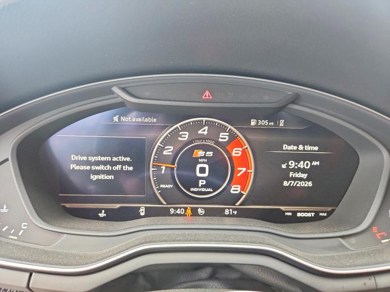 2018 Audi Rs5 VIN WAUP4AF52JA041217 COPART salvage auction — REAR END, In - Cert Of Title-Salvage Title, sold $7,100 on 2026-08-25 (photo 9)