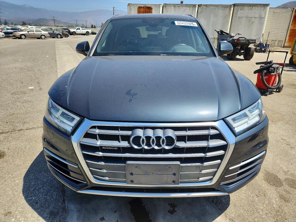2018 Audi Q5 VIN WA1BNAFYXJ2091159 COPART salvage auction — SIDE, Ca - Salvage Certificate, sold $9,800 on 2026-09-08 (photo 5)