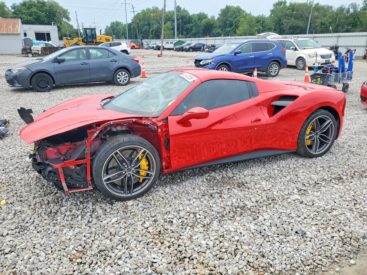 2019 Ferrari 488 Spider VIN ZFF80AMA0K0245476 — COPART salvage auction photo