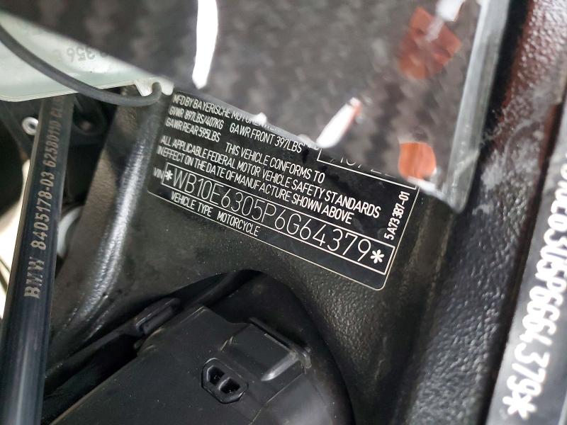 2023 BMW S 1000 VIN WB10E6305P6G64379 COPART salvage auction — FRONT END, IN - CERT OF TITLE-SALVAGE TITLE, sold $9,500 on 2026-09-03 (photo 9)
