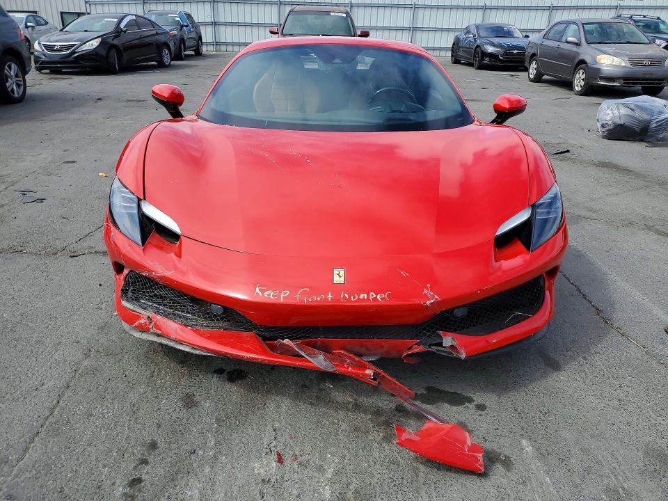 2025 Ferrari VIN ZFF01SMA4S0320258 COPART salvage auction — FRONT END, Ca - Salvage Certificate, sold $207,000 on 2026-10-15 (photo 5)