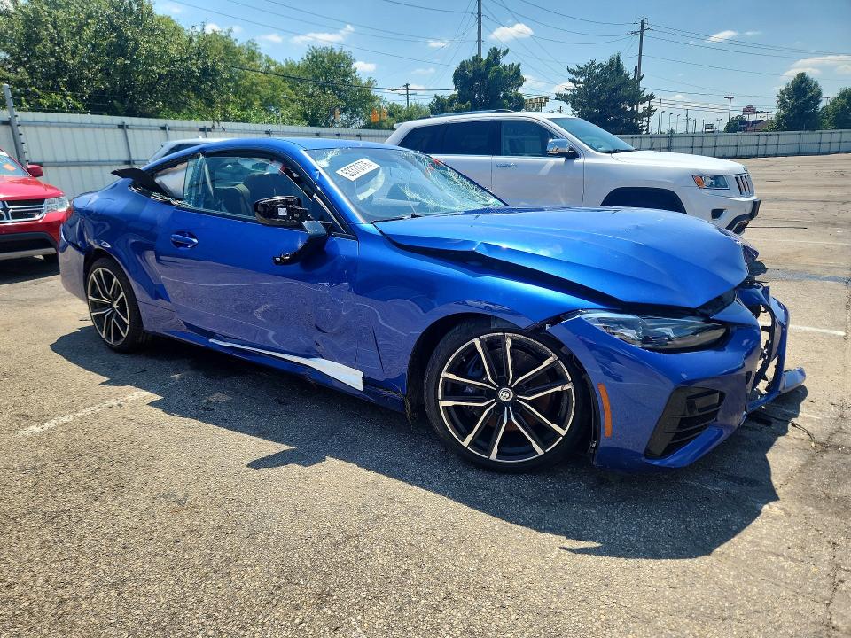 2021 BMW M440i VIN WBA13AR05MCG01347 COPART salvage auction — ALL OVER, OH - CERT OF TITLE-SALVAGE, sold $5,900 on 2026-08-12 (photo 4)