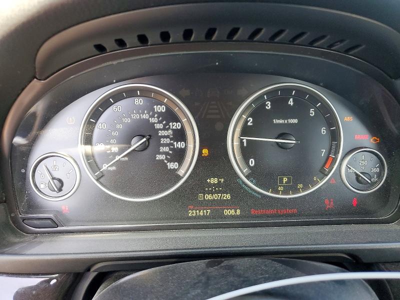 2014 BMW 5 series VIN WBA5A5C55ED509098 COPART salvage auction — NORMAL WEAR, TX - CERTIFICATE OF TITLE, sold $750 on 2026-08-25 (photo 9)