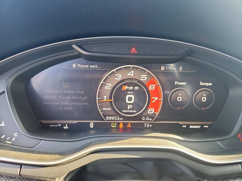 2019 Audi Rs5 VIN WUABWCF55KA901621 COPART salvage auction — FRONT END, UT - SALVAGE CERTIFICATE, sold $13,000 on 2026-09-15 (photo 9)