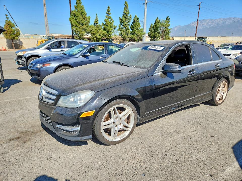 2013 Mercedes-benz VIN WDDGF4HB3DR257896 COPART salvage auction — MINOR DENT/SCRATCHES, CA - DIS/DLR/EXP ONLY CLEAN TITLE, sold $750 on 2026-08-13 (photo 1)