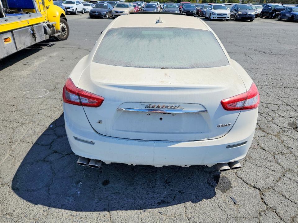 2018 Maserati Ghibli VIN ZAM57YSA8J1300480 COPART salvage auction — FRONT END, CA - DIS/DLR/EXP ONLY CLEAN TITLE, sold $20 on 2026-08-14 (photo 6)