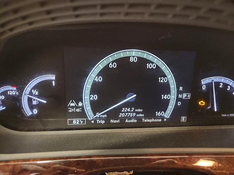 2012 Mercedes-benz S class VIN WDDNG9EB0CA471022 COPART salvage auction — NORMAL WEAR, WI - CERTIFICATE OF TITLE, sold $775 on 2026-08-19 (photo 9)