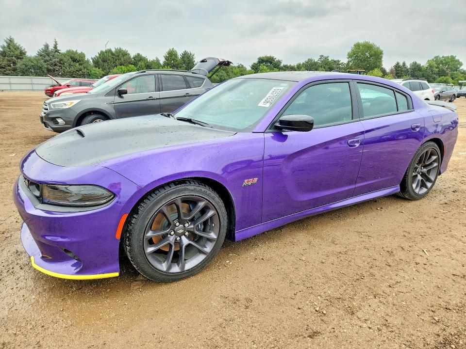 2023 Dodge Charger VIN 2C3CDXGJ8PH690101 COPART salvage auction — WATER/FLOOD, Salvage Title, sold $27,250 on 2026-09-22 (photo 1)