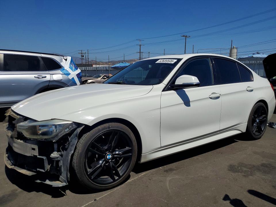2014 BMW 3er VIN WBA3C1C58EK113964 COPART salvage auction — FRONT END, Ca - Salvage Certificate, sold $1,550 on 2026-08-19 (photo 1)