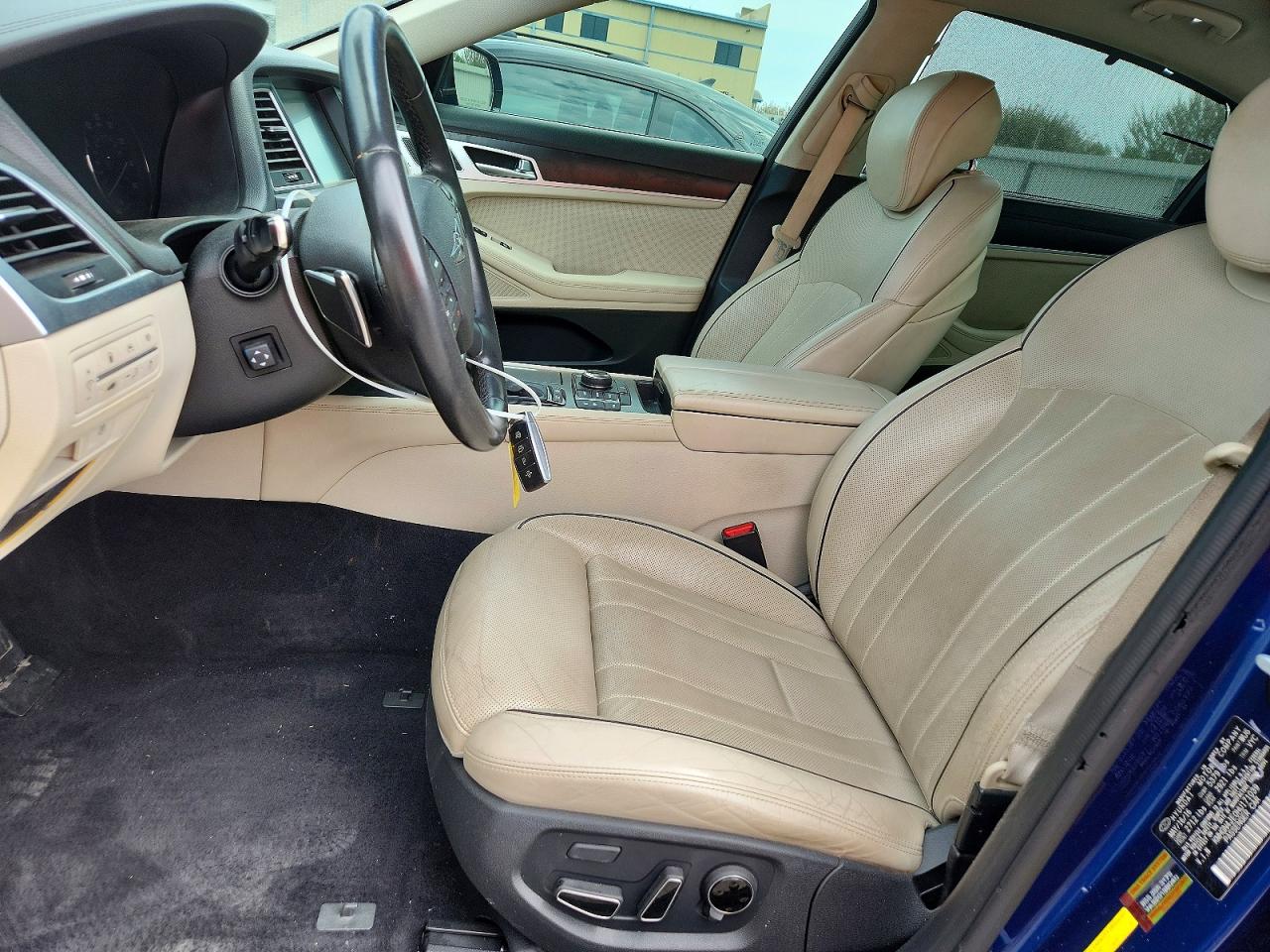 2017 Genesis G80 VIN KMHGN4JE0HU171039 COPART salvage auction — Side, TX - CERT OF TITLE-REBUILT SALVAGE, sold $4,600 on 2026-09-03 (photo 7)