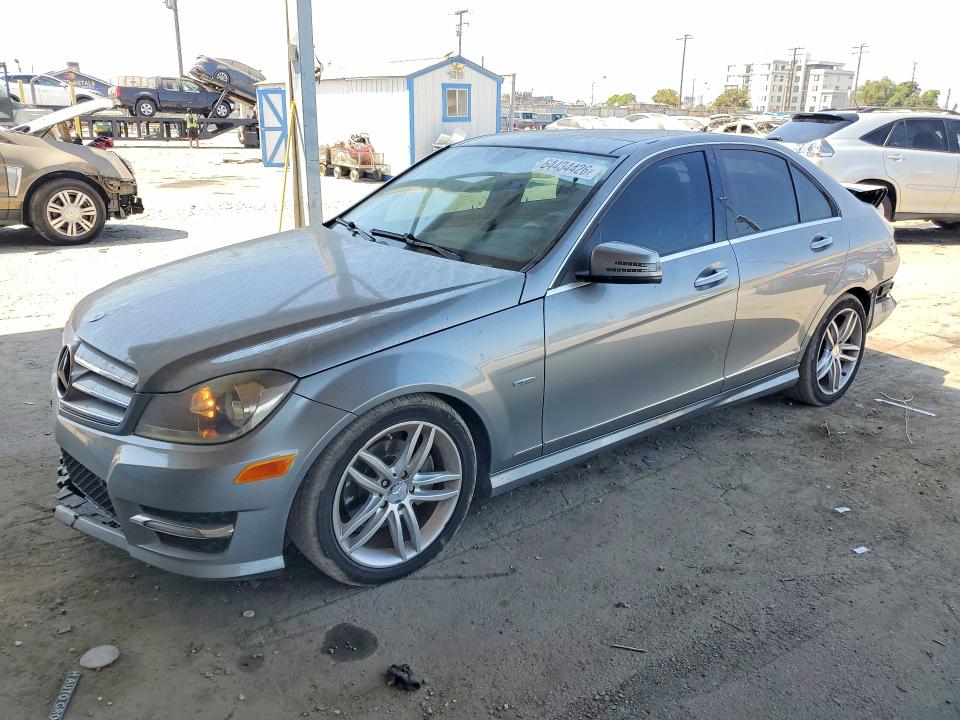 2012 Mercedes-benz C-klasse VIN WDDGF4HB0CR238091 COPART salvage auction — REAR END, Ca - Salvage Certificate, sold $425 on 2026-08-20 (photo 1)