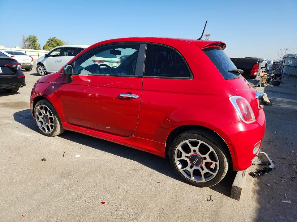 2013 Fiat 500 VIN 3C3CFFBR8DT674422 COPART salvage auction — MECHANICAL, Ca - Salvage Certificate, sold $200 on 2026-09-18 (photo 2)