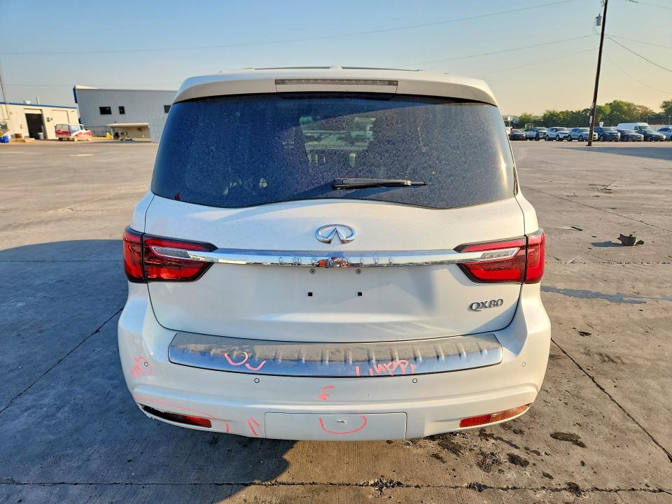 2018 Infiniti Qx80 VIN JN8AZ2NF6J9665117 COPART salvage auction — FRONT END, TX - SALVAGE VEHICLE TITLE, sold $8,400 on 2026-10-12 (photo 6)