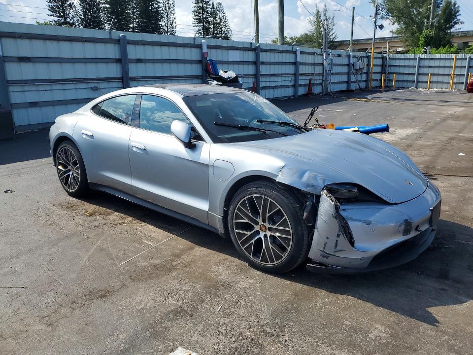 2021 Porsche Taycan VIN WP0AA2Y15MSA16721 COPART salvage auction — FRONT END, Salvage Title, sold $23,900 on 2026-09-21 (photo 4)