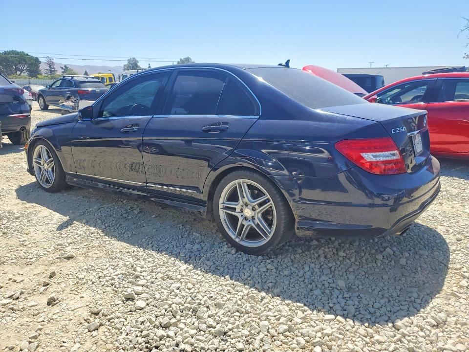 2013 Mercedes-benz C-klasse VIN WDDGF4HB6DA773149 COPART salvage auction — SIDE, CA - SALVAGE CERTIFICATE, sold $1,300 on 2026-08-11 (photo 2)