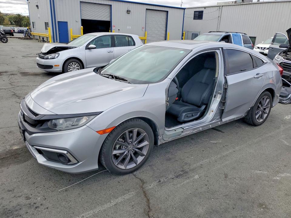 2020 Honda Civic VIN 19XFC1F33LE203548 COPART salvage auction — SIDE, CA - SALVAGE CERTIFICATE, sold $7,600 on 2026-08-21 (photo 1)