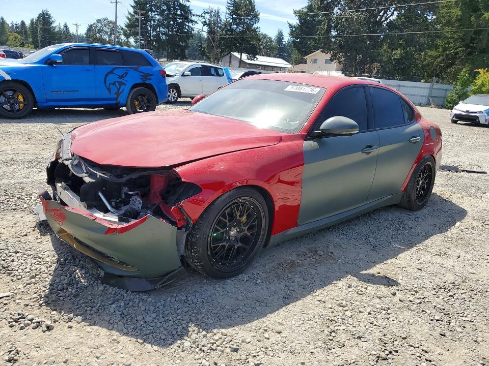 2018 Alfa romeo Giulia VIN ZARFAEBN7J7581489 COPART salvage auction — FRONT END, Wa - Bill Of Sale, sold $1,450 on 2026-08-25 (photo 1)