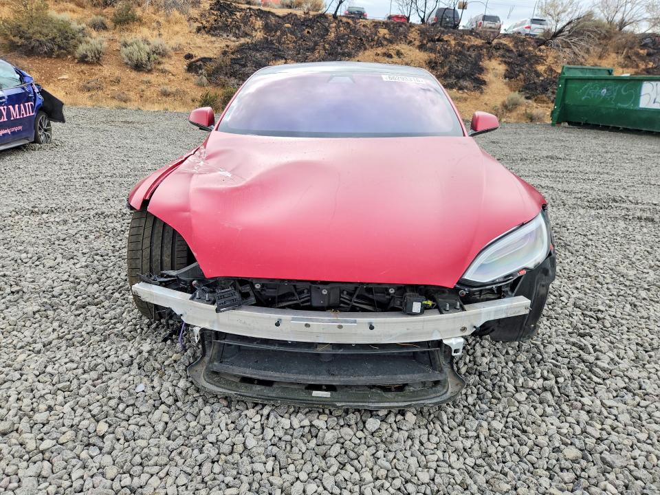 2021 Tesla Model s VIN 5YJSA1E52MF443791 COPART salvage auction — FRONT END, Nv - Salvage Title, sold $14,600 on 2026-10-08 (photo 5)