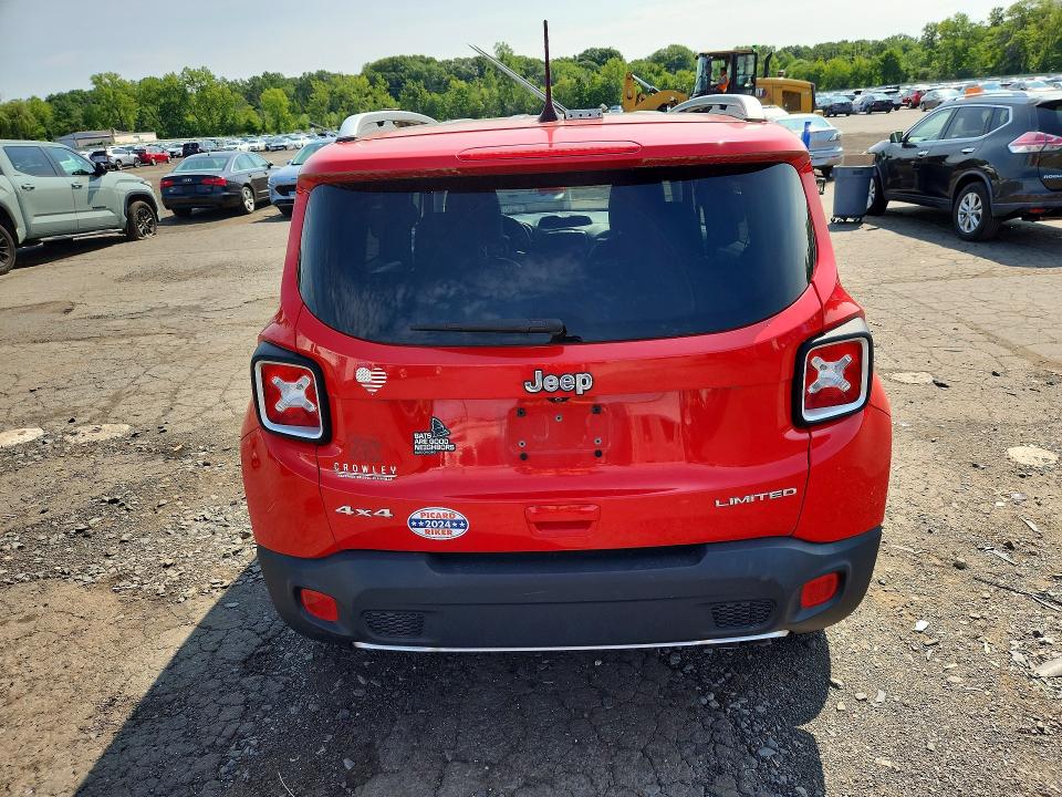 2018 Jeep Renegade VIN ZACCJBDB0JPG79054 COPART salvage auction — ROOF, Ct - Cert Of Title-Salvage, sold $2,750 on 2026-08-14 (photo 6)