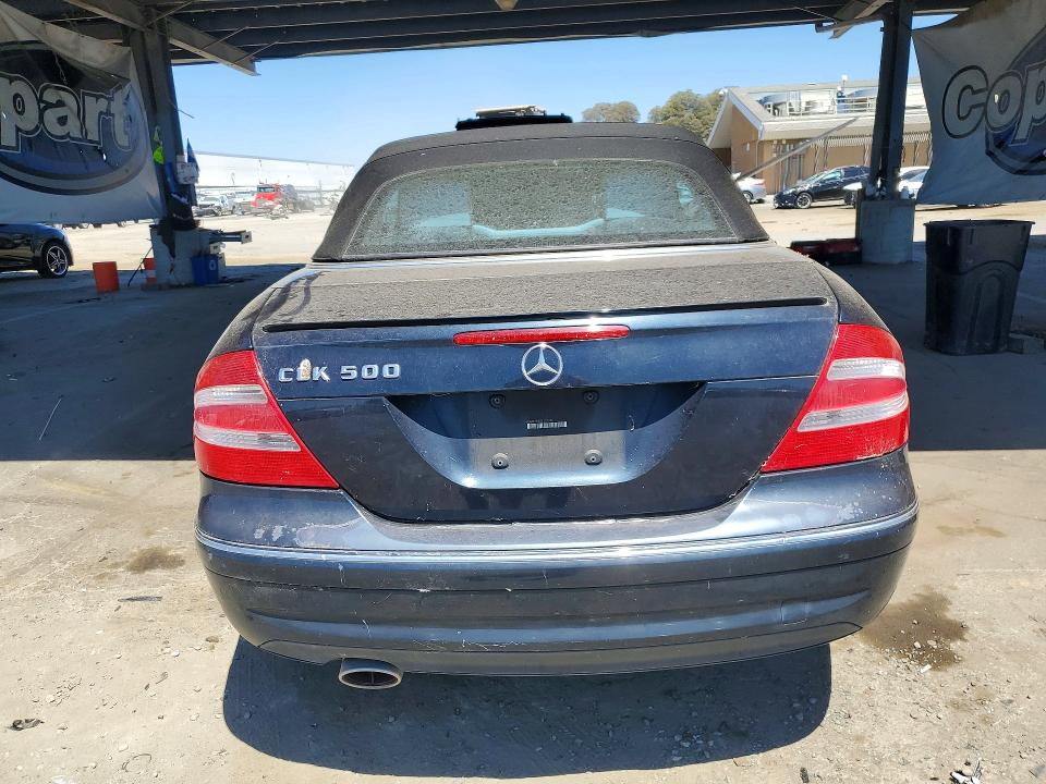 2005 Mercedes-benz Clk-class VIN WDBTK75J55F127945 COPART salvage auction — FRONT END, CA - DIS/DLR/EXP ONLY CLEAN TITLE, sold $450 on 2026-08-18 (photo 6)