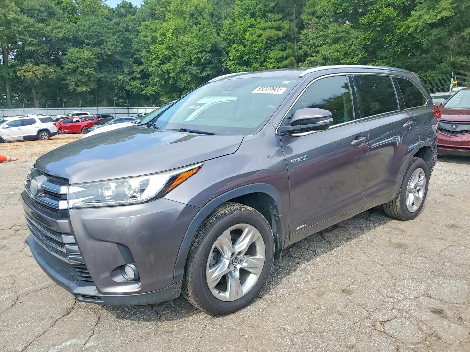 2017 Toyota Highlander hybrid VIN 5TDDGRFH8HS024649 — COPART salvage auction photo