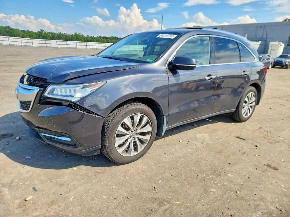 2015 Acura Mdx VIN 5FRYD4H48FB024867 COPART salvage auction — FRONT END, Va - Cert Of Title - Salvage, sold $3,300 on 2026-09-09 (photo 1)