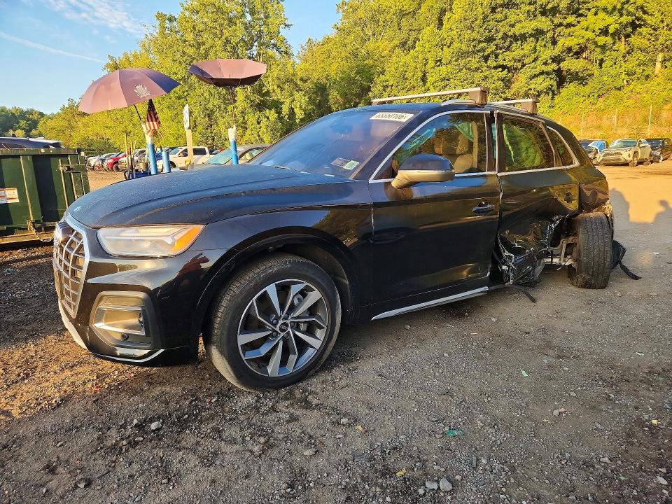 2021 Audi Q5 VIN WA1BAAFY7M2015754 — COPART salvage auction photo