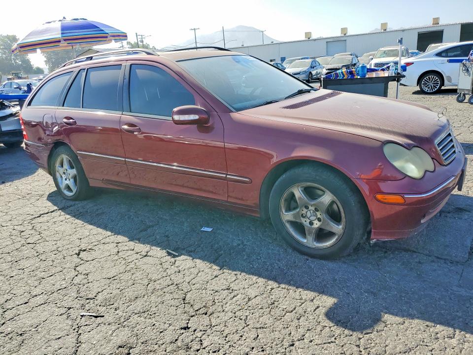 2002 Mercedes-benz C class VIN WDBRH64J32F116944 COPART salvage auction — REAR END, CA - SALVAGE CERTIFICATE, sold $275 on 2026-08-10 (photo 4)