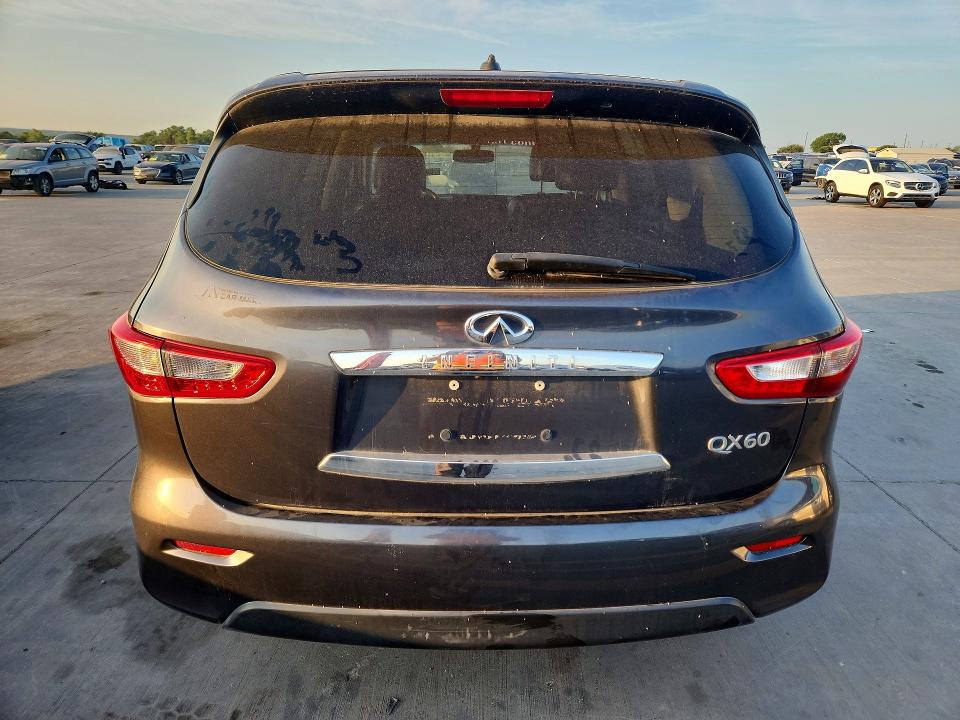 2014 Infiniti Qx60 VIN 5N1AL0MM1EC522792 COPART salvage auction — NORMAL WEAR, Tx - Certificate Of Title, sold $525 on 2026-08-31 (photo 6)