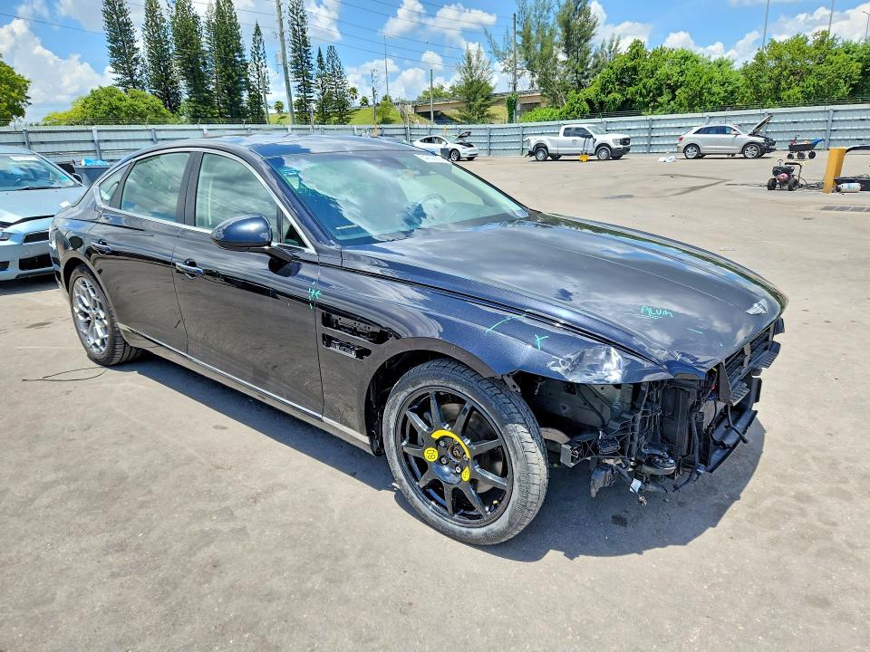 2021 Genesis G80 VIN KMTGB4SC7MU046304 COPART salvage auction — FRONT END, Fl - Cert Of Title Slvg Rebuildable, sold $7,300 on 2026-08-19 (photo 4)
