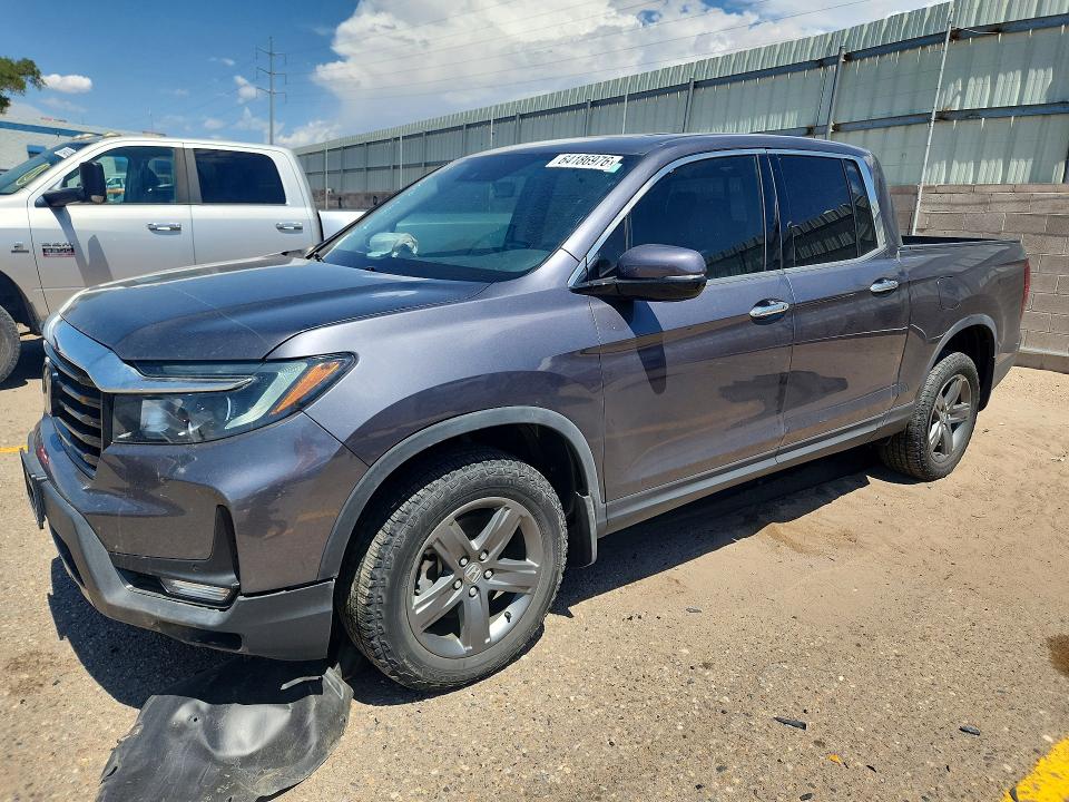 2022 Honda Ridgeline VIN 5FPYK3F78NB014831 — COPART salvage auction photo