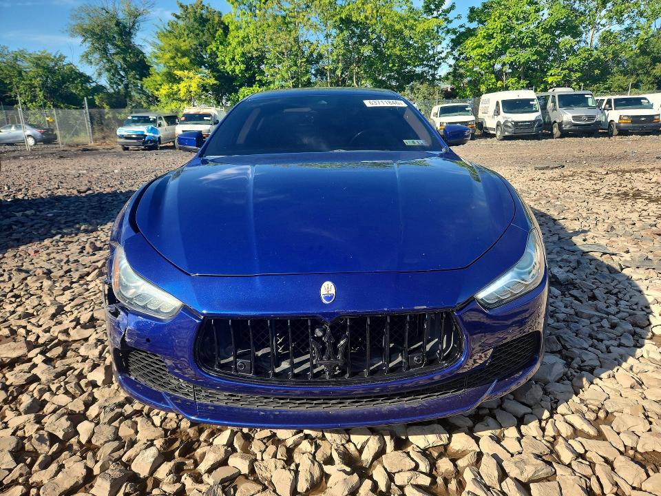 2017 Maserati Ghibli VIN ZAM57RTS6H1213426 COPART salvage auction — FRONT END, Pa - Certificate Of Salvage, sold $7,200 on 2026-08-10 (photo 5)