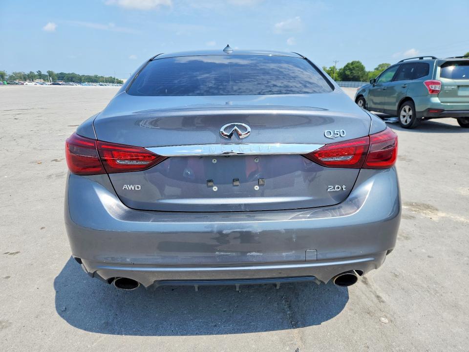 2019 Infiniti Q50 VIN JN1CV7AR8KM350074 COPART salvage auction — MINOR DENT/SCRATCHES, Tn - Cert Of Title-Rebuilt Vehicle, sold $4,150 on 2026-08-26 (photo 6)