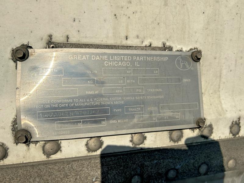 2017 Great dane trailers No model found VIN 1GRAA0628HW700969 COPART salvage auction — REAR END, WA - BILL OF SALE, sold $2,100 on 2026-09-17 (photo 8)